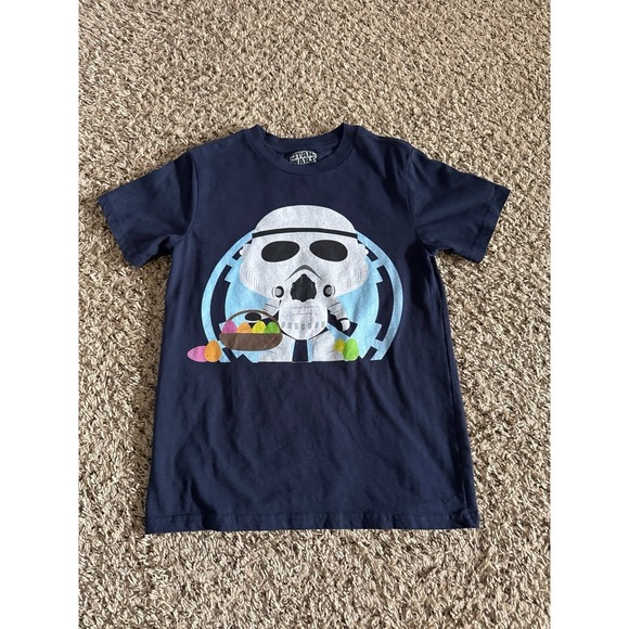 Star Wars Other - Star Wars Boys Navy Blue Stormtrooper Easter egg Short Sleeve Tee Size Medium 8